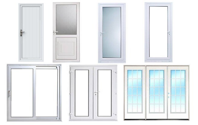 Some of the door styles available: Patio Doors, French Doors, Sliding Doors, Bi-fold Doors, Solid and glass panelled Doors  - G's Garden Rooms, Dublin, Kildare, Wicklow, Carlow, Laois, Offaly, Ireland